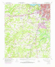 Greenwood Louisiana Historical topographic map, 1:62500 scale, 15 X 15 Minute, Year 1955