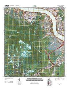 Hahnville Louisiana Historical topographic map, 1:24000 scale, 7.5 X 7.5 Minute, Year 2012