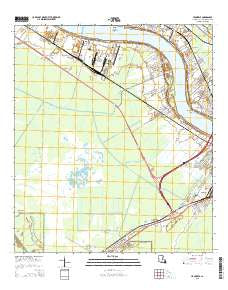 Hahnville Louisiana Current topographic map, 1:24000 scale, 7.5 X 7.5 Minute, Year 2015