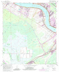 Hahnville Louisiana Historical topographic map, 1:24000 scale, 7.5 X 7.5 Minute, Year 1967