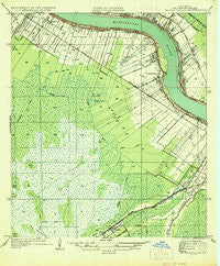 Hahnville Louisiana Historical topographic map, 1:31680 scale, 7.5 X 7.5 Minute, Year 1936