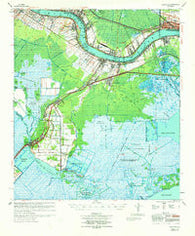Hahnville Louisiana Historical topographic map, 1:62500 scale, 15 X 15 Minute, Year 1969