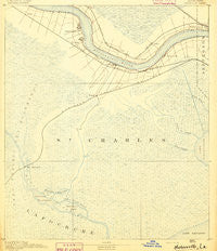 Hahnville Louisiana Historical topographic map, 1:62500 scale, 15 X 15 Minute, Year 1891