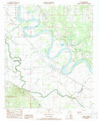 Hanna Louisiana Historical topographic map, 1:24000 scale, 7.5 X 7.5 Minute, Year 1989