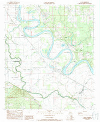 Hanna Louisiana Historical topographic map, 1:24000 scale, 7.5 X 7.5 Minute, Year 1989