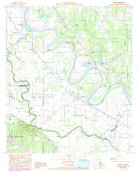 Hanna Louisiana Historical topographic map, 1:24000 scale, 7.5 X 7.5 Minute, Year 1989