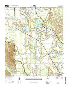 Harmon Louisiana Current topographic map, 1:24000 scale, 7.5 X 7.5 Minute, Year 2015