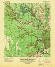 Harrisonburg Louisiana Historical topographic map, 1:62500 scale, 15 X 15 Minute, Year 1941