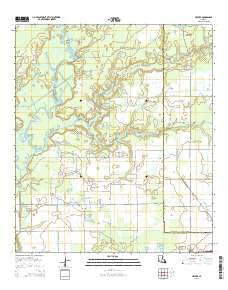 Hecker Louisiana Current topographic map, 1:24000 scale, 7.5 X 7.5 Minute, Year 2015