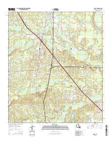 Holly Louisiana Current topographic map, 1:24000 scale, 7.5 X 7.5 Minute, Year 2015
