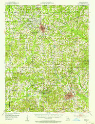 Homer Louisiana Historical topographic map, 1:62500 scale, 15 X 15 Minute, Year 1952