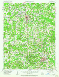 Homer Louisiana Historical topographic map, 1:62500 scale, 15 X 15 Minute, Year 1952