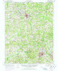Homer Louisiana Historical topographic map, 1:62500 scale, 15 X 15 Minute, Year 1952