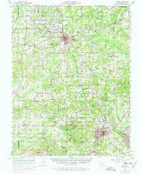 Homer Louisiana Historical topographic map, 1:62500 scale, 15 X 15 Minute, Year 1952