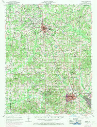 Homer Louisiana Historical topographic map, 1:62500 scale, 15 X 15 Minute, Year 1952