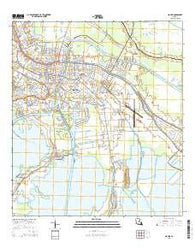 Houma Louisiana Current topographic map, 1:24000 scale, 7.5 X 7.5 Minute, Year 2015