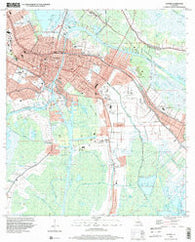 Houma Louisiana Historical topographic map, 1:24000 scale, 7.5 X 7.5 Minute, Year 1998