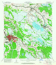 Houma Louisiana Historical topographic map, 1:62500 scale, 15 X 15 Minute, Year 1963