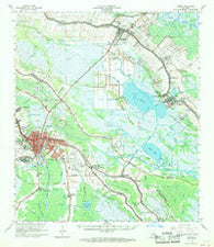 Houma Louisiana Historical topographic map, 1:62500 scale, 15 X 15 Minute, Year 1963