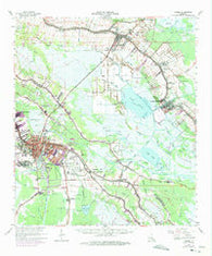 Houma Louisiana Historical topographic map, 1:62500 scale, 15 X 15 Minute, Year 1963