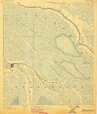 Houma Louisiana Historical topographic map, 1:62500 scale, 15 X 15 Minute, Year 1892