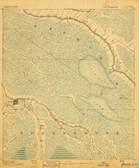 Houma Louisiana Historical topographic map, 1:62500 scale, 15 X 15 Minute, Year 1892