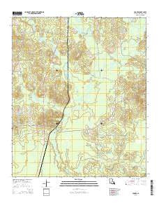 Hughes Louisiana Current topographic map, 1:24000 scale, 7.5 X 7.5 Minute, Year 2015