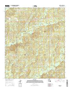 Hunter Louisiana Current topographic map, 1:24000 scale, 7.5 X 7.5 Minute, Year 2015
