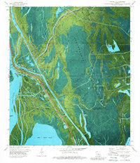 Jackass Bay Louisiana Historical topographic map, 1:24000 scale, 7.5 X 7.5 Minute, Year 1973