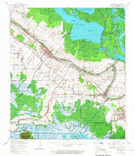 Jeanerette Louisiana Historical topographic map, 1:62500 scale, 15 X 15 Minute, Year 1963