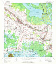 Jeanerette Louisiana Historical topographic map, 1:62500 scale, 15 X 15 Minute, Year 1963