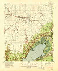 Jena Louisiana Historical topographic map, 1:62500 scale, 15 X 15 Minute, Year 1941