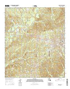 Jena West Louisiana Current topographic map, 1:24000 scale, 7.5 X 7.5 Minute, Year 2015