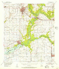 Jennings Louisiana Historical topographic map, 1:62500 scale, 15 X 15 Minute, Year 1955