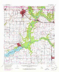 Jennings Louisiana Historical topographic map, 1:62500 scale, 15 X 15 Minute, Year 1955