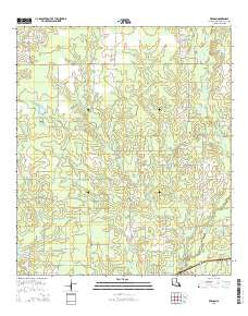Kernan Louisiana Current topographic map, 1:24000 scale, 7.5 X 7.5 Minute, Year 2015