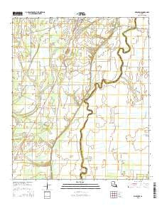 Kilbourne Louisiana Current topographic map, 1:24000 scale, 7.5 X 7.5 Minute, Year 2015