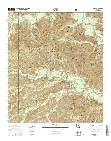 Kisatchie Louisiana Current topographic map, 1:24000 scale, 7.5 X 7.5 Minute, Year 2015