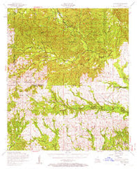 Kisatchie Louisiana Historical topographic map, 1:62500 scale, 15 X 15 Minute, Year 1954