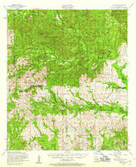 Kisatchie Louisiana Historical topographic map, 1:62500 scale, 15 X 15 Minute, Year 1954