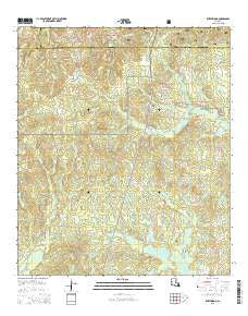 Kurthwood Louisiana Current topographic map, 1:24000 scale, 7.5 X 7.5 Minute, Year 2015