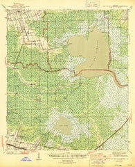Lac Des Allemands Louisiana Historical topographic map, 1:62500 scale, 15 X 15 Minute, Year 1944