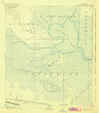 Lac Des Allemands Louisiana Historical topographic map, 1:62500 scale, 15 X 15 Minute, Year 1892