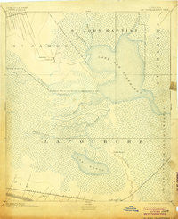 Lac Des Allemands Louisiana Historical topographic map, 1:62500 scale, 15 X 15 Minute, Year 1892