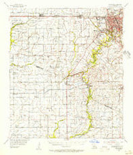 Lafayette Louisiana Historical topographic map, 1:62500 scale, 15 X 15 Minute, Year 1955