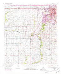 Lafayette Louisiana Historical topographic map, 1:62500 scale, 15 X 15 Minute, Year 1955
