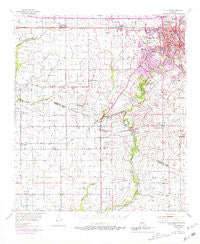 Lafayette Louisiana Historical topographic map, 1:62500 scale, 15 X 15 Minute, Year 1955