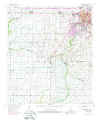 Lafayette Louisiana Historical topographic map, 1:62500 scale, 15 X 15 Minute, Year 1955