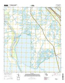 Lafitte Louisiana Current topographic map, 1:24000 scale, 7.5 X 7.5 Minute, Year 2015
