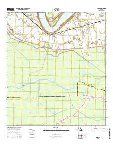 Lagan Louisiana Current topographic map, 1:24000 scale, 7.5 X 7.5 Minute, Year 2015